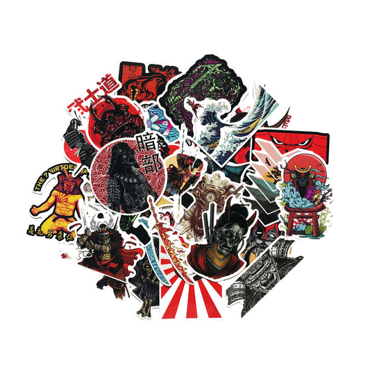65 Samurai Warrior Graffiti Stickers