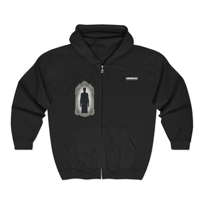 Gothic Mirror Silhouettes Zip Hoodie
