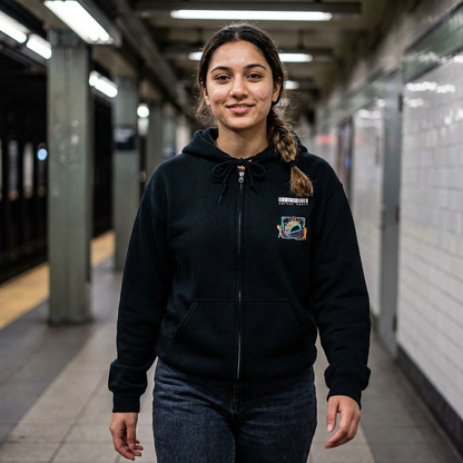 Cyberpunk taco shop Zip Hoodie
