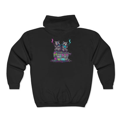 Cyberpunk Smoking Raccoon Zip Hoodie