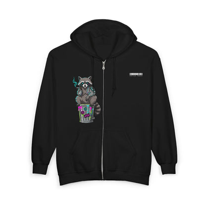 Cyberpunk Smoking Raccoon Zip Hoodie
