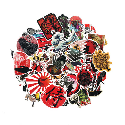 65 Samurai Warrior Graffiti Stickers