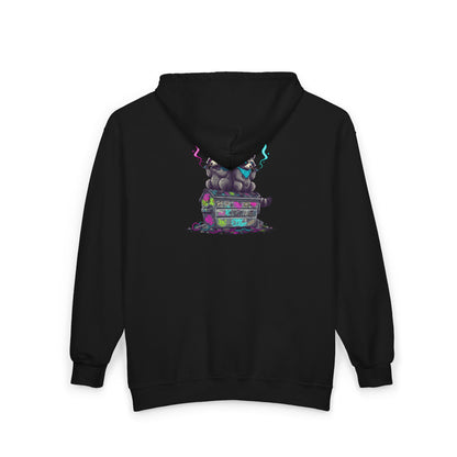 Cyberpunk Smoking Raccoon Zip Hoodie