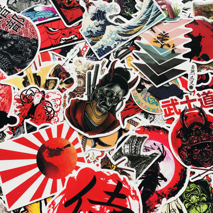 65 Samurai Warrior Graffiti Stickers