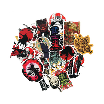 65 Samurai Warrior Graffiti Stickers