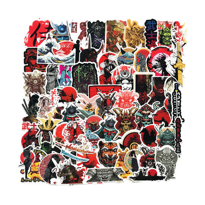 65 Samurai Warrior Graffiti Stickers